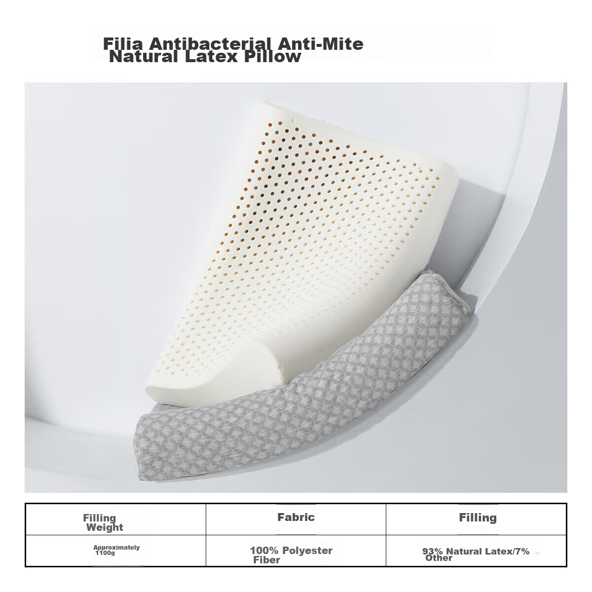 Baili Si Shuixing Home Textiles Latex Pillow, 93% Natural Latex, Imported from T...