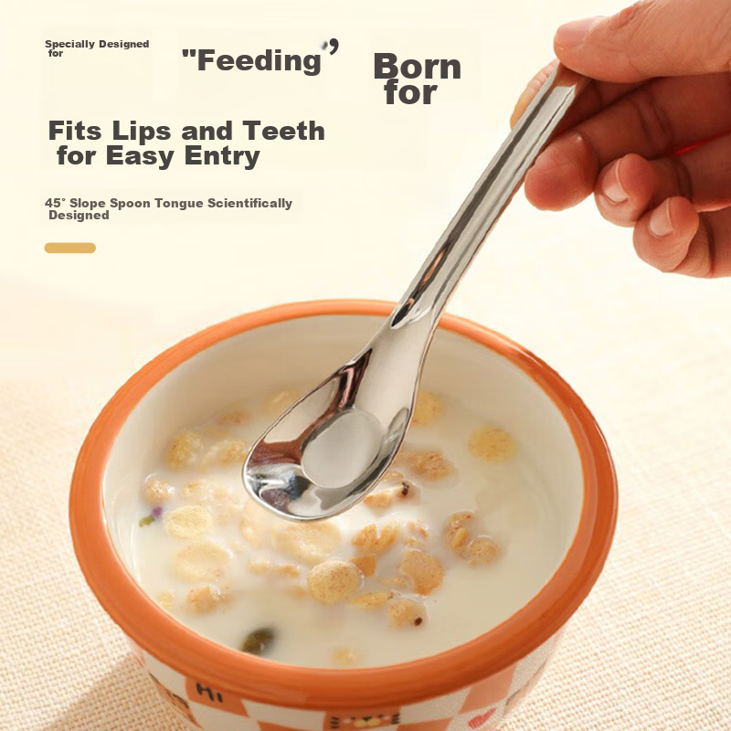 Baoshi Baby Spoon, Children's Supplementary Food Spoon, 316 Stainless Steel Yuan...