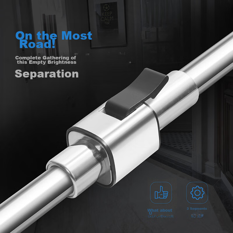 Baijiahaoshi Hands-Free Rotating Mop Handle, Stainless Steel Handle And Mop Head...