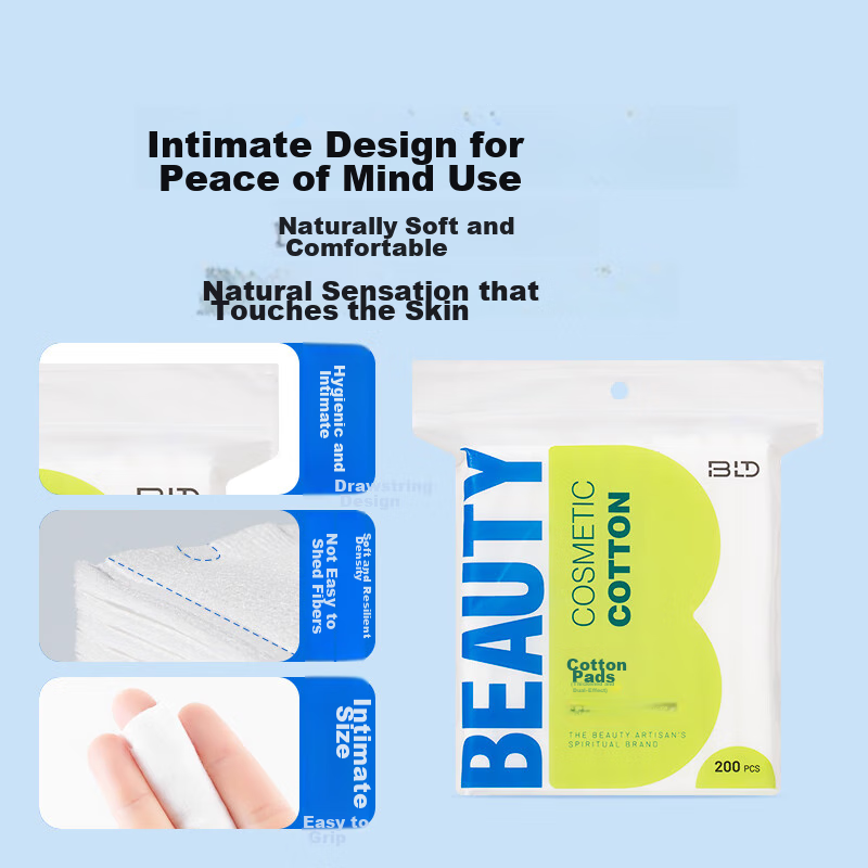 Beautyblend Makeup Remover Pads, Thick Disposable All-Cotton Cleansing Pads, Upg...