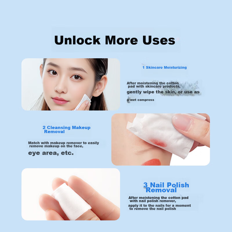 Beautyblend Makeup Remover Pads, Thick Disposable All-Cotton Cleansing Pads, Upg...