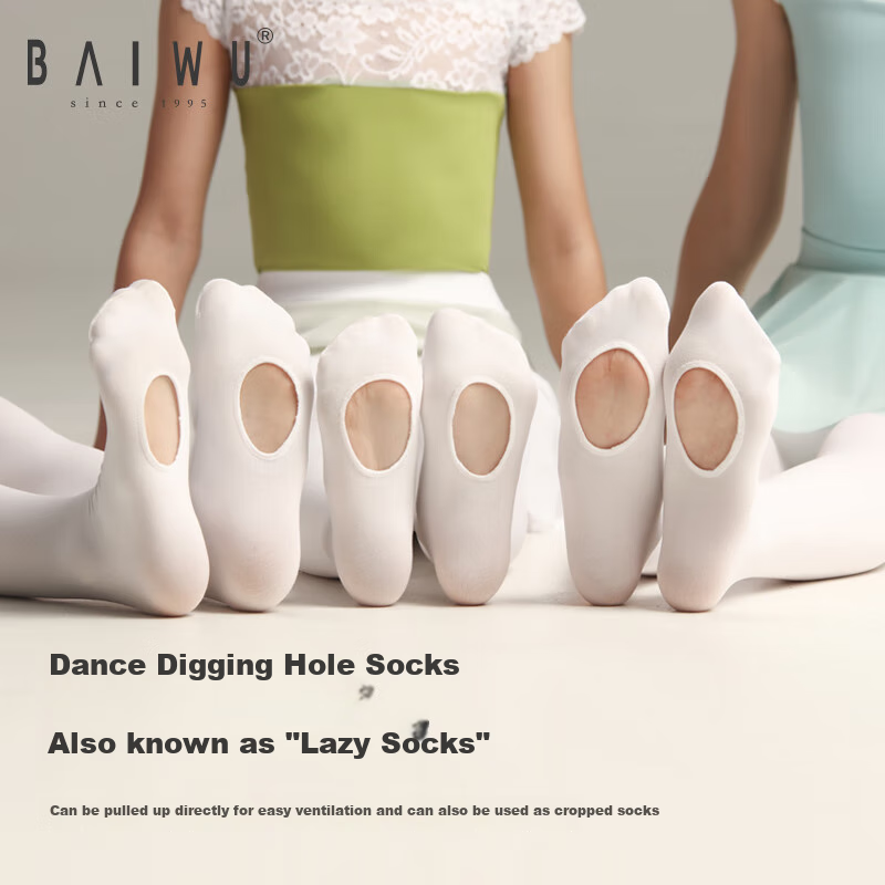 Baiwu Wuyuan Baiwu Children's Dance Socks, Tapered Socks, Girls' Pantyhose, Thin...