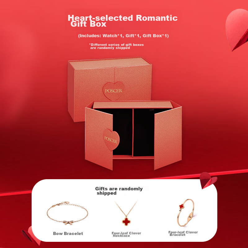 POSCER Women's Luxury Quartz Watch, White Dial, Top Ten Brand, Chinese Watch, Bi...