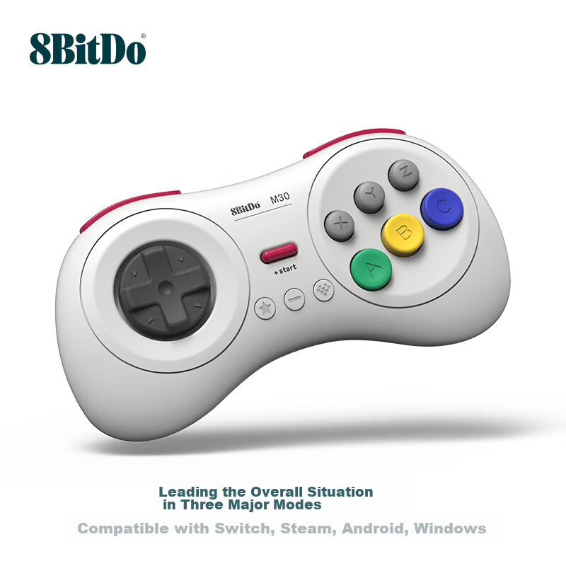 8BitDo M30 Bluetooth Game Controller, Wireless Fighting Game Controller for Mobi...