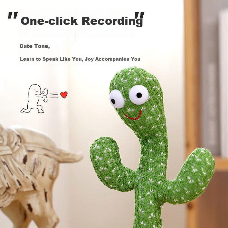 Babamama Dancing and Talking Cactus Toy Baby Infant Toy Swinging Repeating Doll