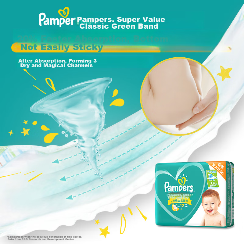 Pampers [Brand Direct Supply, Safe Quality] Green Help Diapers, Size L, 84 Piece...