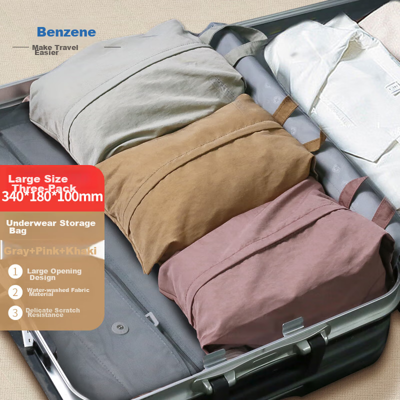 Banzheni Travel Toiletry Storage Bag, Large Capacity Underwear Organizer, Busine...