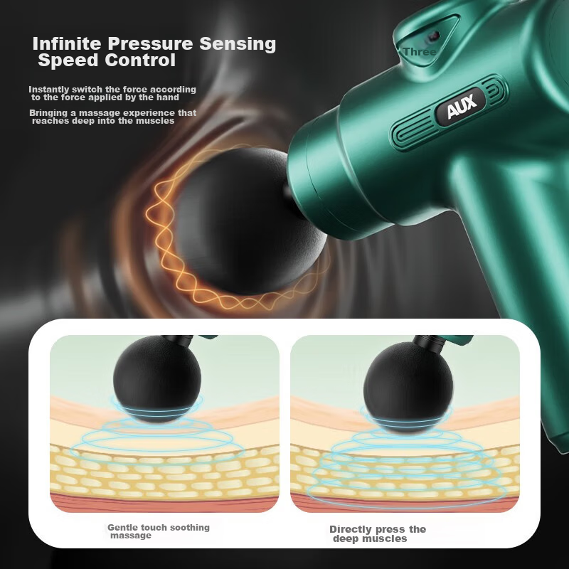 AUX Mini Massage Gun for Fascia Relaxation, Neck, Calf, And Shoulder Massage, Po...