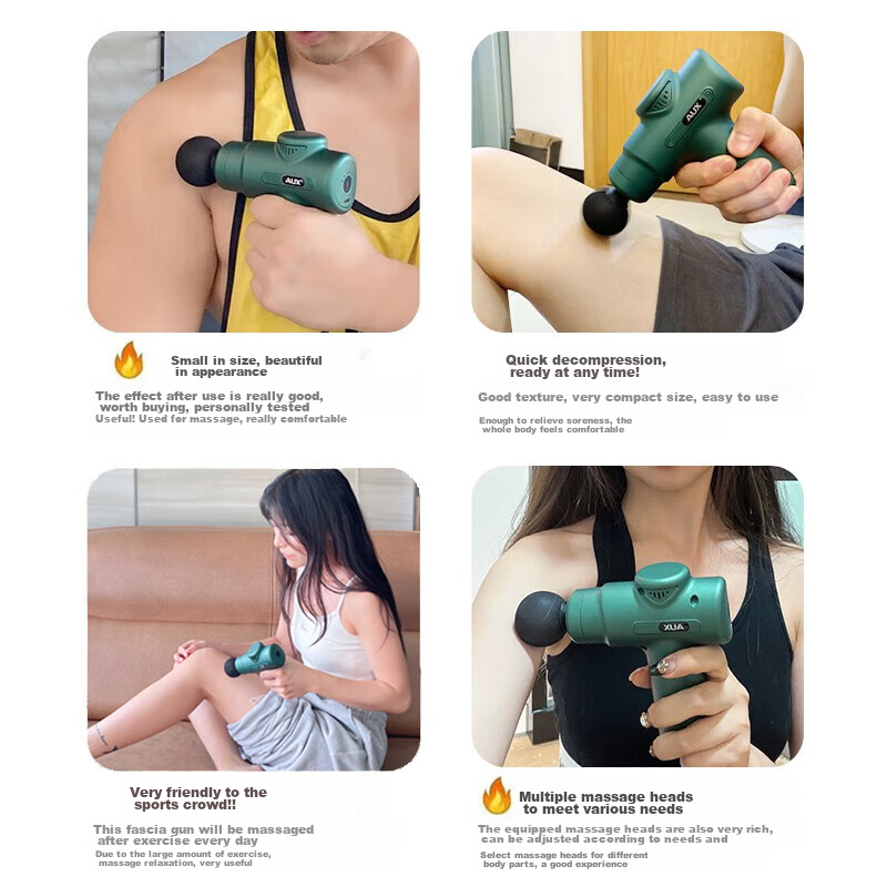 AUX Mini Massage Gun for Fascia Relaxation, Neck, Calf, And Shoulder Massage, Po...