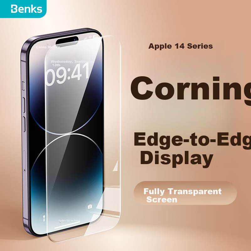 Benks (Benks) Corning Full Coverage Tempered Glass Screen Protector for Apple 14...
