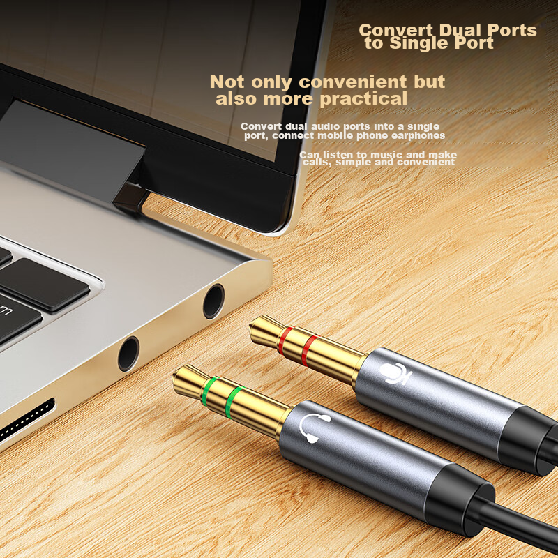 Biaze 3.5mm AUX Audio Splitter Cable, One to Two, for Headset And Microphone, 2-...