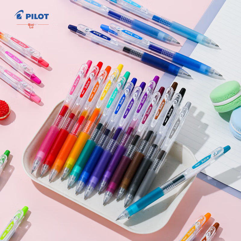 PILOT JUICE Colorful Retractable Gel Pen, Student Stationery, Journaling Pen, Ro...
