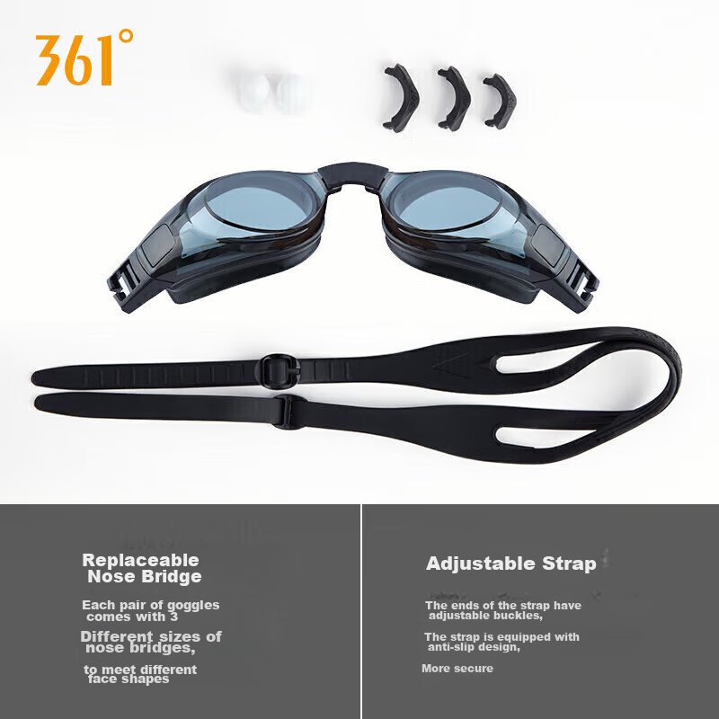 361° Swimming Goggles, Waterproof, Anti-Fog, High-Definition, for Myopia, Profes...