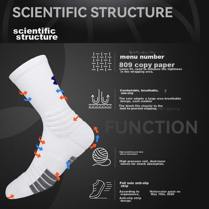 Under Armour Basketball Socks (3-Pack), Running Badminton Sports Socks for Men A...