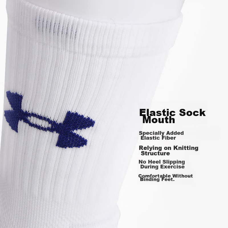 Under Armour Basketball Socks (3-Pack), Running Badminton Sports Socks for Men A...