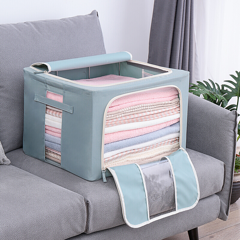 Baicaoyuan Oxford Fabric Storage Box, Clothes And Quilt Organizer, Storage Conta...