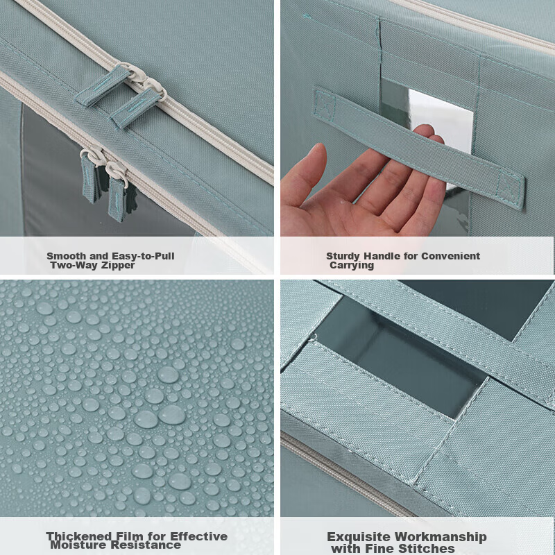 Baicaoyuan Oxford Fabric Storage Box, Clothes And Quilt Organizer, Storage Conta...