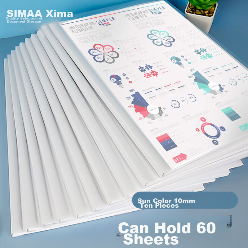 [Lowest Price Online] SIMAA 10 A4/10mm Lever Arch Files, Office Report Folders,...