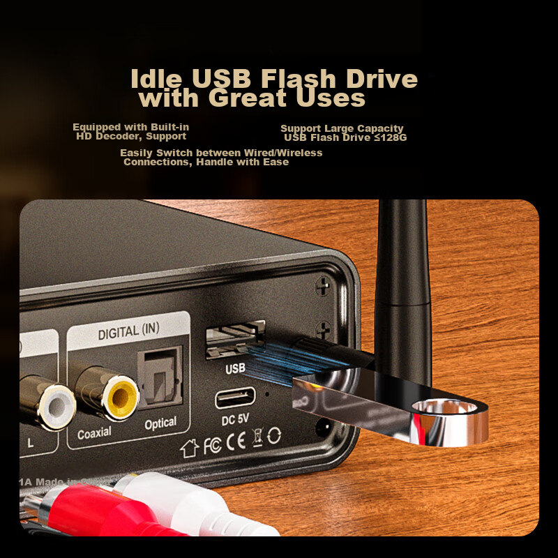 Biaze Bluetooth Adapter 5.3, Audiophile-Grade HiFi Audio Bluetooth Receiver, Adj...