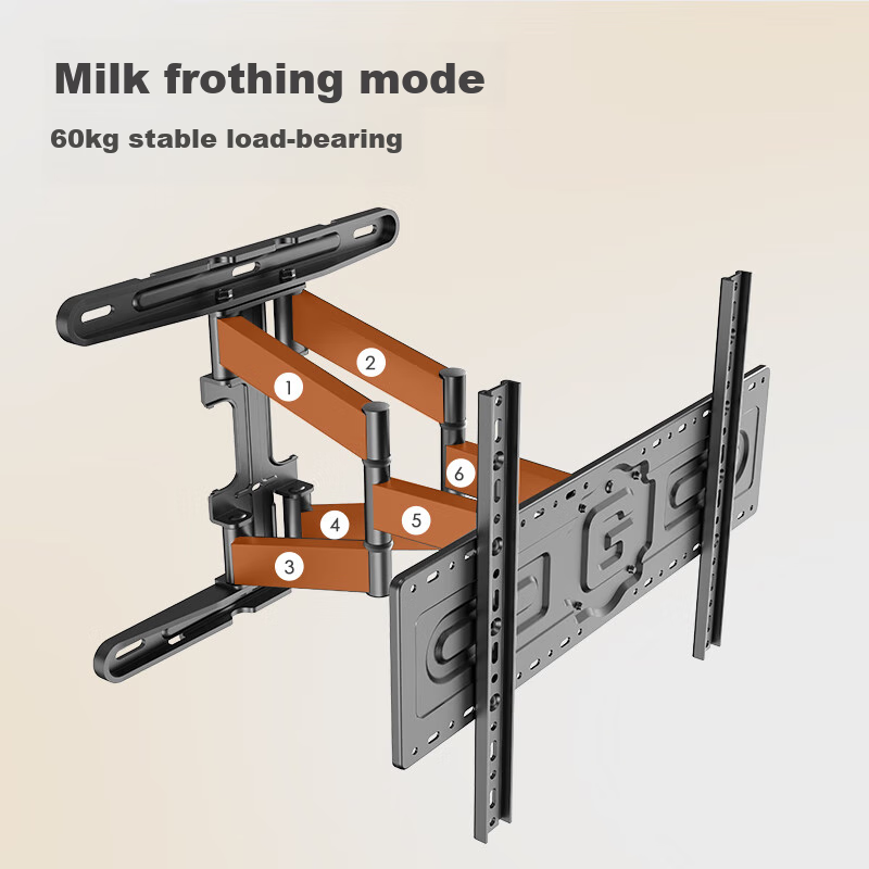 Beishi 40-85 Inch TV Wall Mount, Extendable Rotating Bracket, Wall-Mounted Folda...