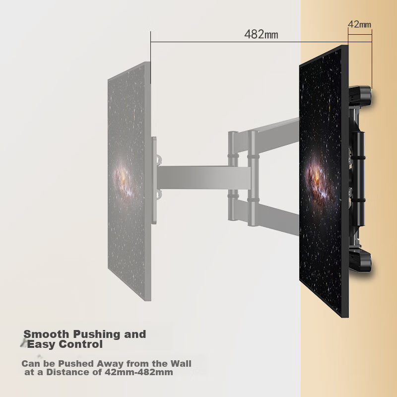 Beishi 40-85 Inch TV Wall Mount, Extendable Rotating Bracket, Wall-Mounted Folda...