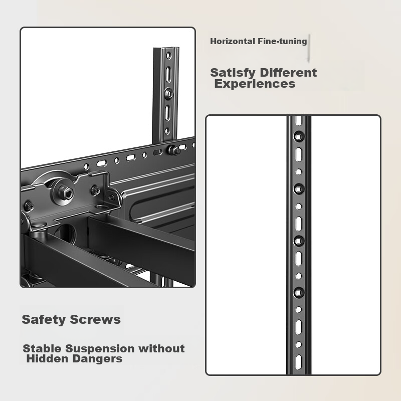 Beishi 40-85 Inch TV Wall Mount, Extendable Rotating Bracket, Wall-Mounted Folda...