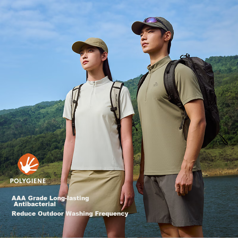 Pelliot Outdoor Quick Dry T-shirt Men Women Spring Summer Antibacterial Sports S...