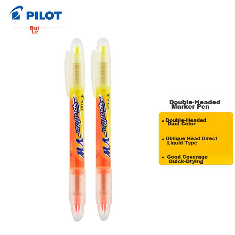 PILOT Dual-Tip Marker Pen, Straight Liquid Fluorescent Pen, Student Stationery,...