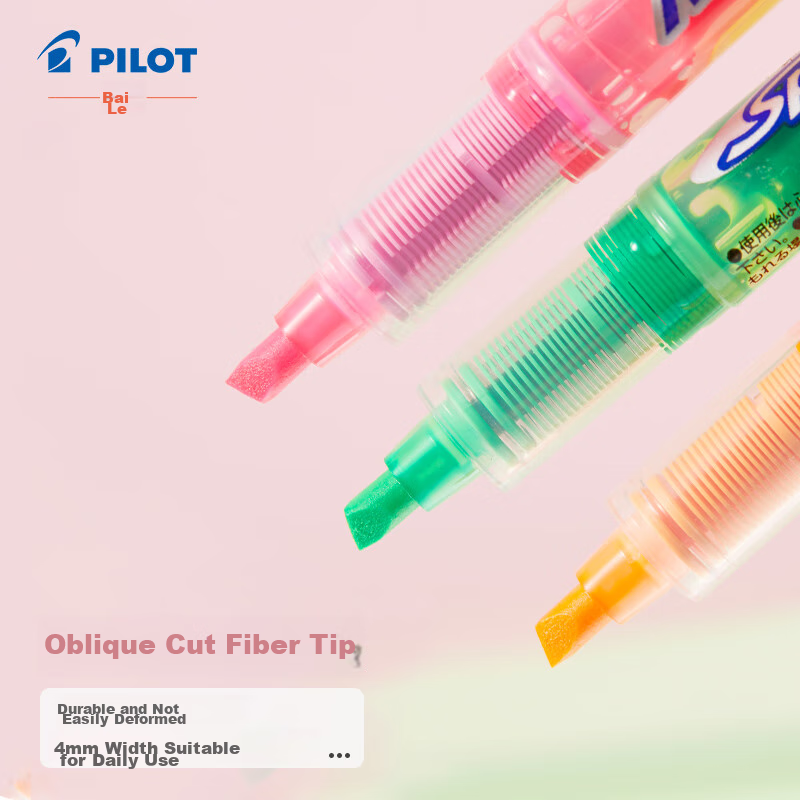 PILOT Dual-Tip Marker Pen, Straight Liquid Fluorescent Pen, Student Stationery,...