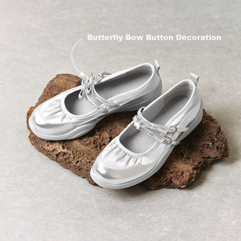 BaiSiTu 24 Autumn Fashion Casual Mary Jane Shoes Thick-soled Women's Single Shoe...