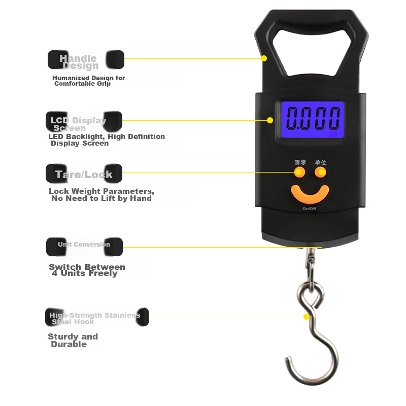 Baijie Portable Electronic Scale, Handheld Kitchen Scale, Commercial Spring Elec...