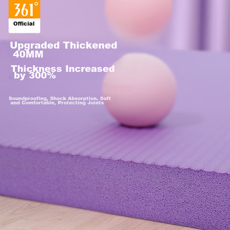 361° Thick Yoga Mat, Fitness Mat for Home Use, Non-Slip, Shock-Absorbing, Quiet,...