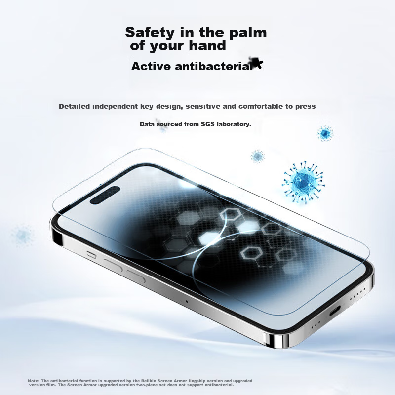 Belkin IPhone 16 Tempered Glass Screen Protector, IPhone 16/15 Screen Film, IPho...