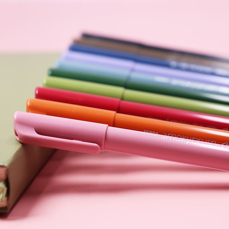 ZEBRA Brand Small Regular Script Smoky Color Series Elegant Soft Brush Pen, Call...