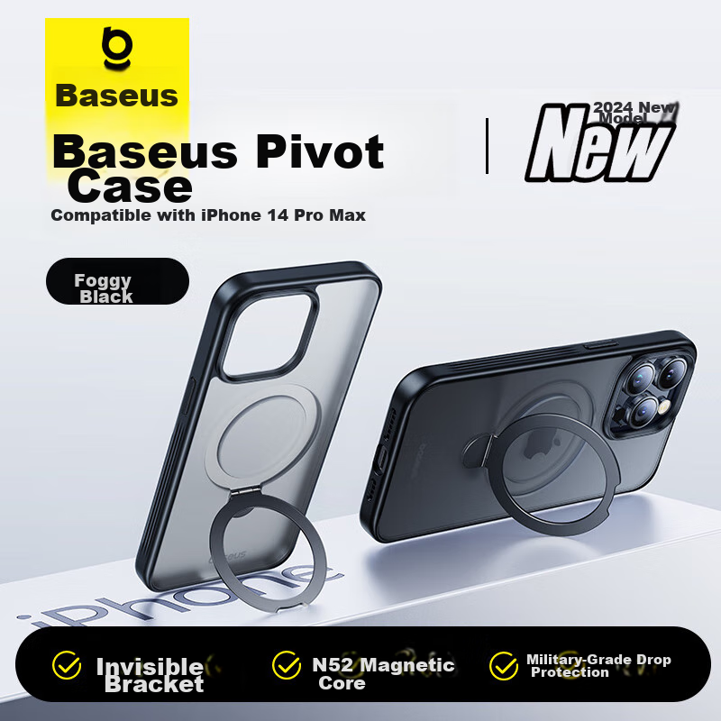 Baseus Pivot Case for IPhone 14 Pro Max, MagSafe Compatible Protective Cover wit...