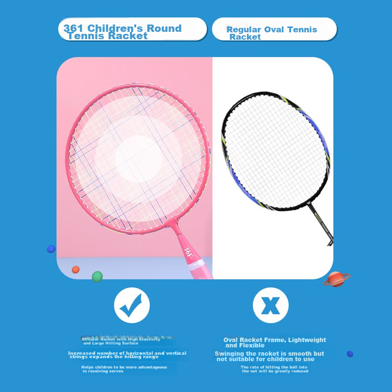 361° Badminton Racket for Children, Durable Racket for Ages 3-12, Children's Toy...