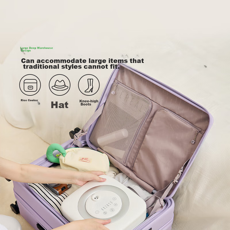 Bulaimei Large Capacity Side-Opening Suitcase for Women And Men, Business Trolle...