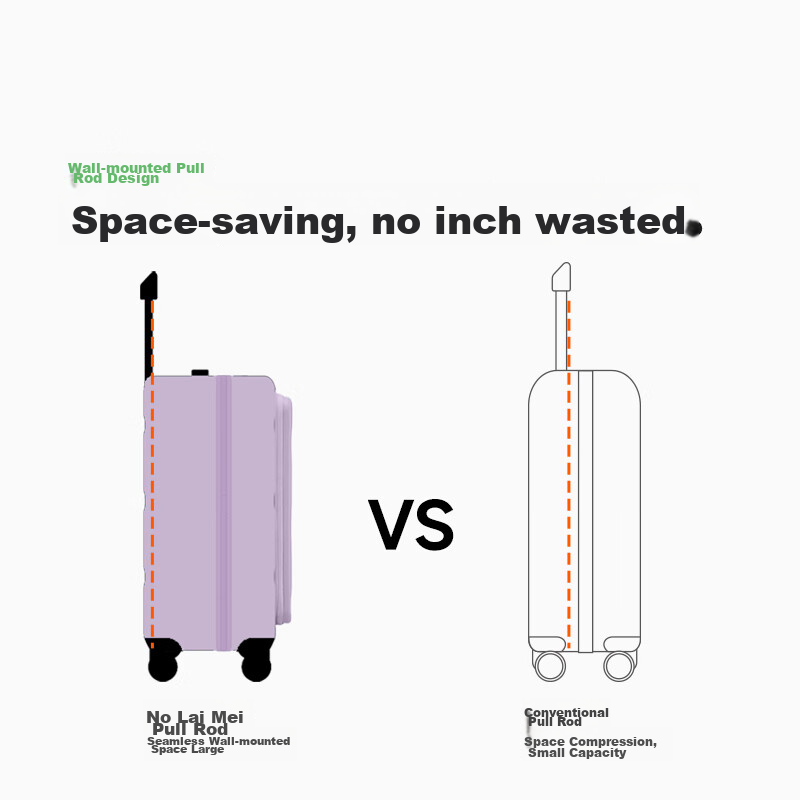 Bulaimei Large Capacity Side-Opening Suitcase for Women And Men, Business Trolle...