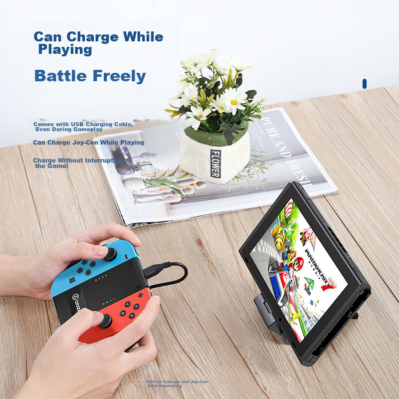 BIAZE Switch Game Controller Charger, NS PRO Controller Charging Grip/Joy-Con Ga...