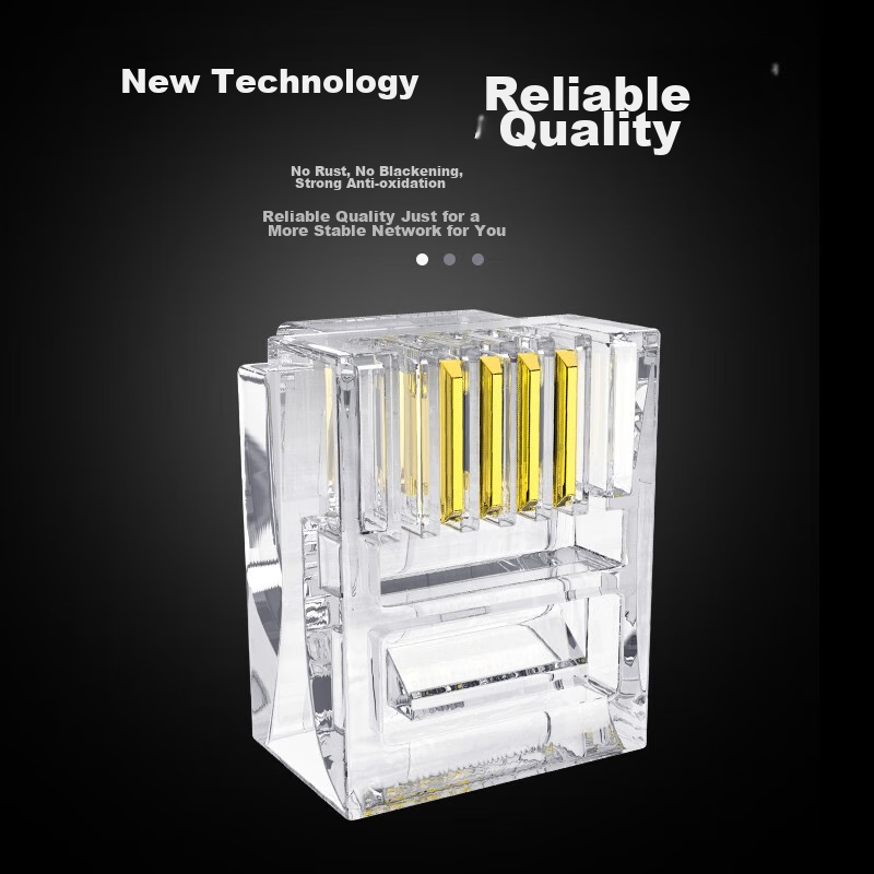 Biaze Telephone Crystal Head, 6P2C 2-Core Telephone Line Connector, RJ11 Voice T...