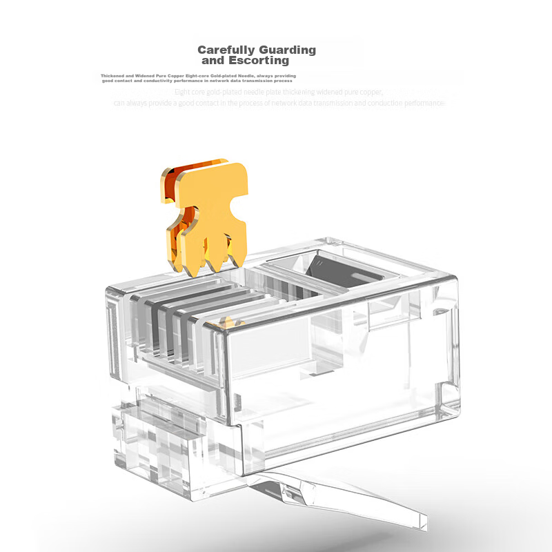 Biaze Telephone Crystal Head, 6P2C 2-Core Telephone Line Connector, RJ11 Voice T...