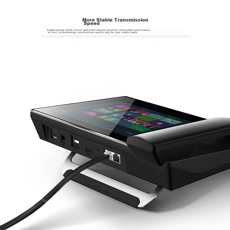 Biaze Telephone Crystal Head, 6P2C 2-Core Telephone Line Connector, RJ11 Voice T...