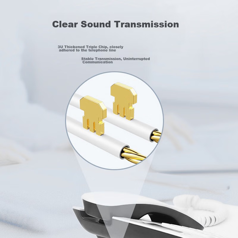 Biaze Telephone Crystal Head, 6P2C 2-Core Telephone Line Connector, RJ11 Voice T...