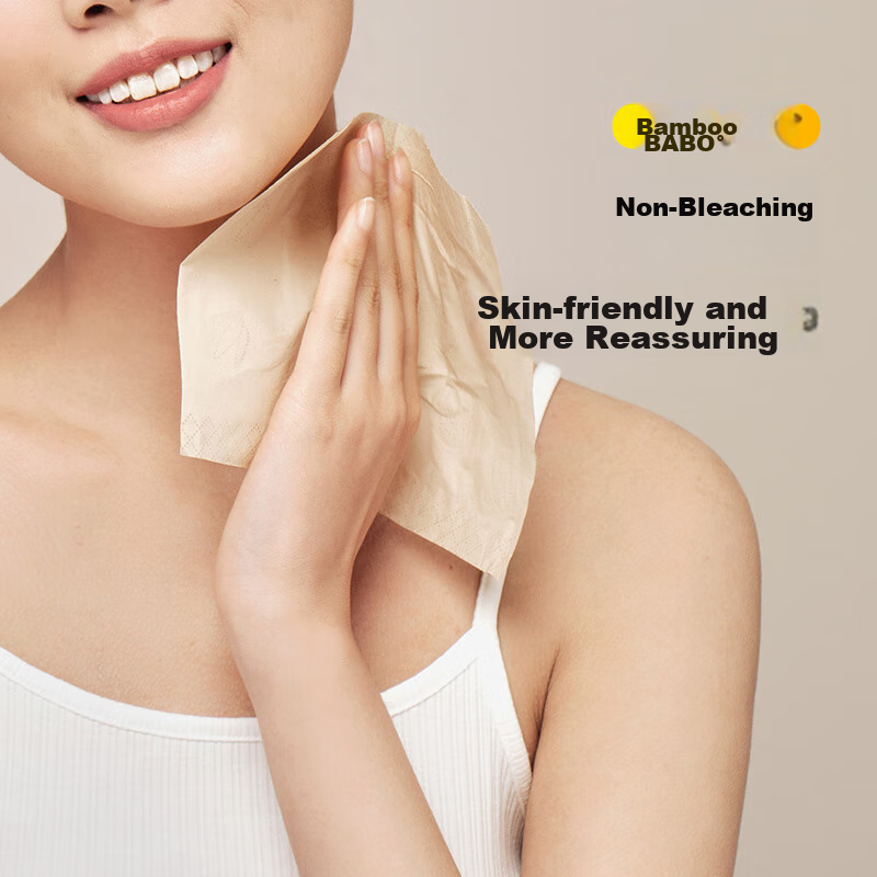 Bambu Facial Tissues, 3-Ply, 150 Sheets*9 Packs, Large Size, Virgin Bamboo Pulp,...