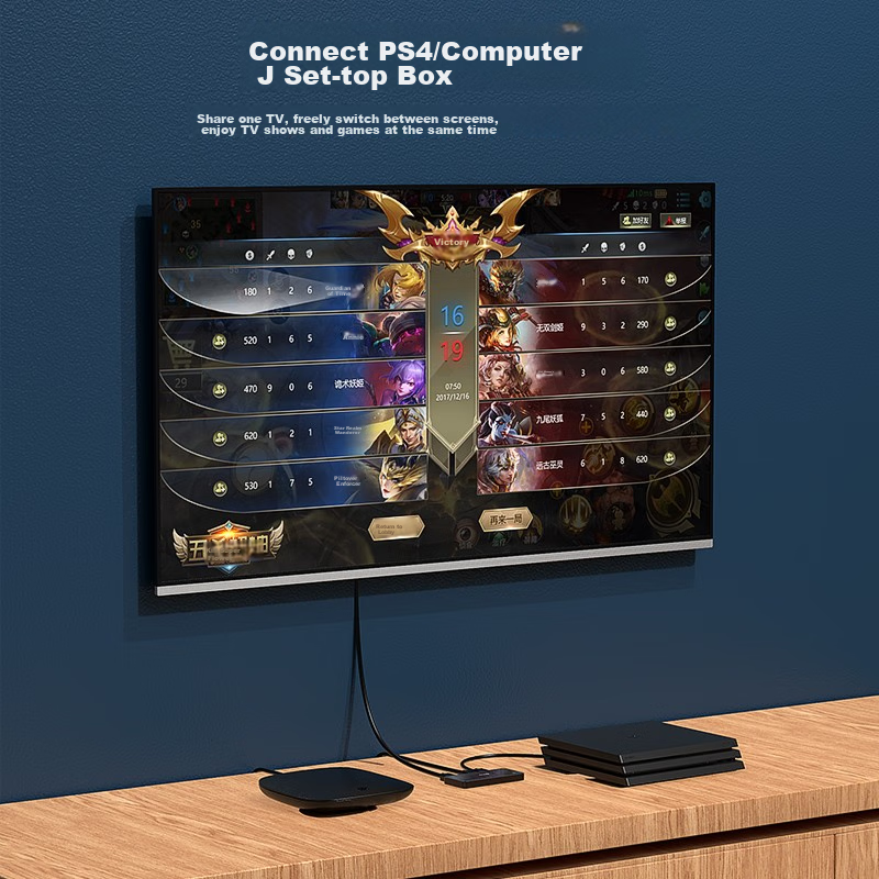 Biaze HDMI Switcher 3-In 2.0 Version, 3-In 4K 60Hz Screen Splitter with Remote C...