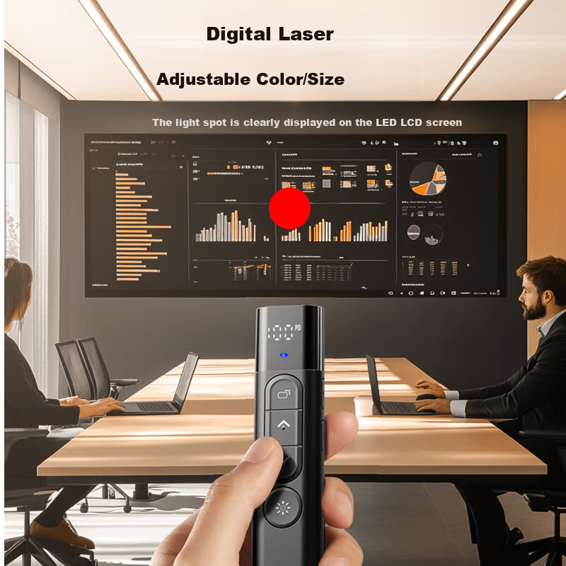 BIAZE Digital Laser Page Turning Pen PPT Teacher's Physical Dual Laser LED LCD S...