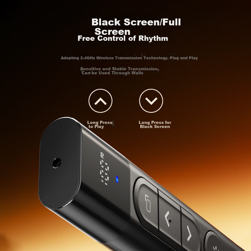 BIAZE Digital Laser Page Turning Pen PPT Teacher's Physical Dual Laser LED LCD S...