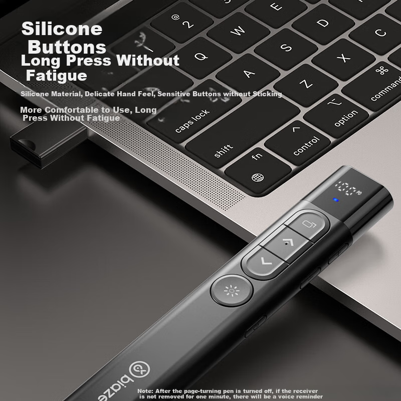 BIAZE Digital Laser Page Turning Pen PPT Teacher's Physical Dual Laser LED LCD S...