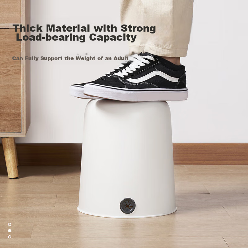 Baitujia 12L Nordic Style Trash Can, Thickened Large Capacity, Round Hole Fixed...