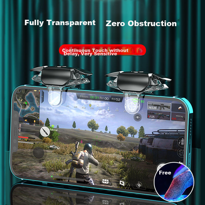 Biaze Gaming Peripheral for PUBG Mobile, Mechanical Buttons for Gun Pressing Ass...